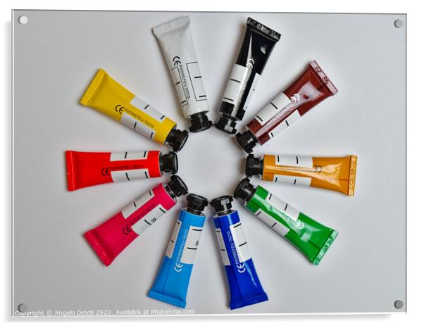 Color Wheel Acrylic by Angelo DeVal