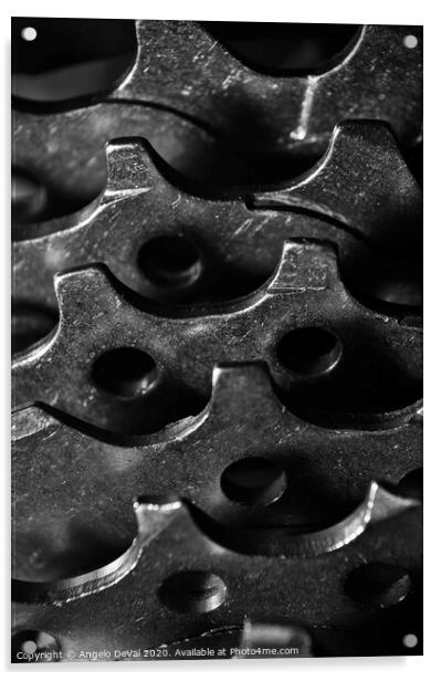 Bicycle Gears in Monochrome Acrylic by Angelo DeVal