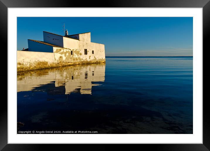 Mill House in Ria Formosa Framed Mounted Print by Angelo DeVal