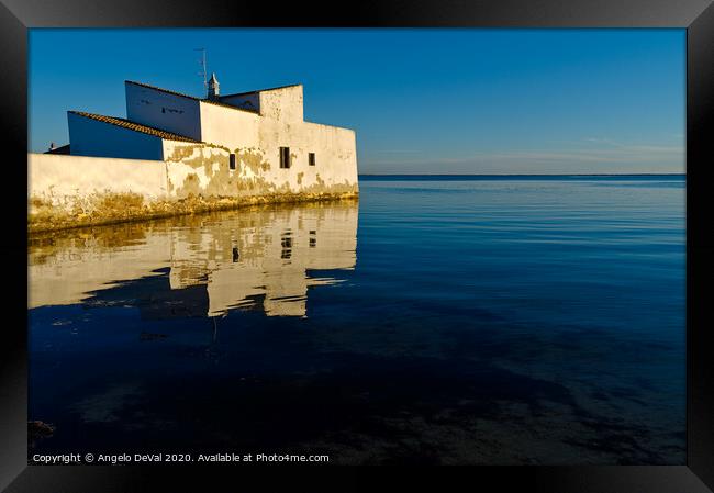 Mill House in Ria Formosa Framed Print by Angelo DeVal