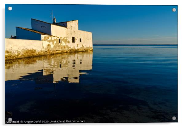 Mill House in Ria Formosa Acrylic by Angelo DeVal