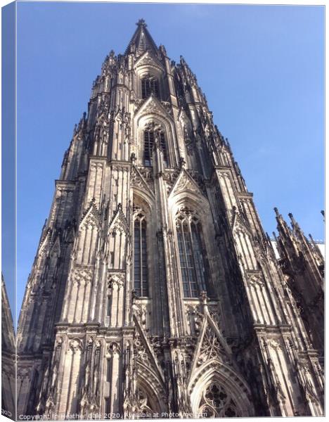 Pointing to Heaven - Cologne Cathedral Canvas Print by Heather Gale