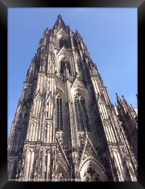 Pointing to Heaven - Cologne Cathedral Framed Print by Heather Gale