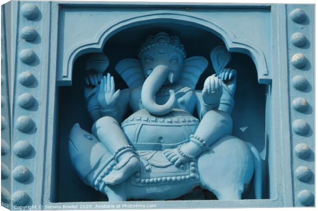 Blue Ganesha, Belur Canvas Print by Serena Bowles