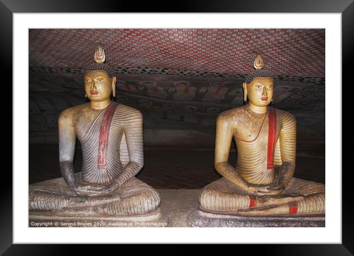 Buddha Statues, Dambulla Framed Mounted Print by Serena Bowles