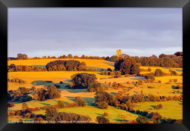 Broadway tower at golden hour Framed Print by Daugirdas Racys