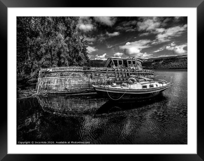 Old and New Boats Framed Mounted Print by Inca Kala