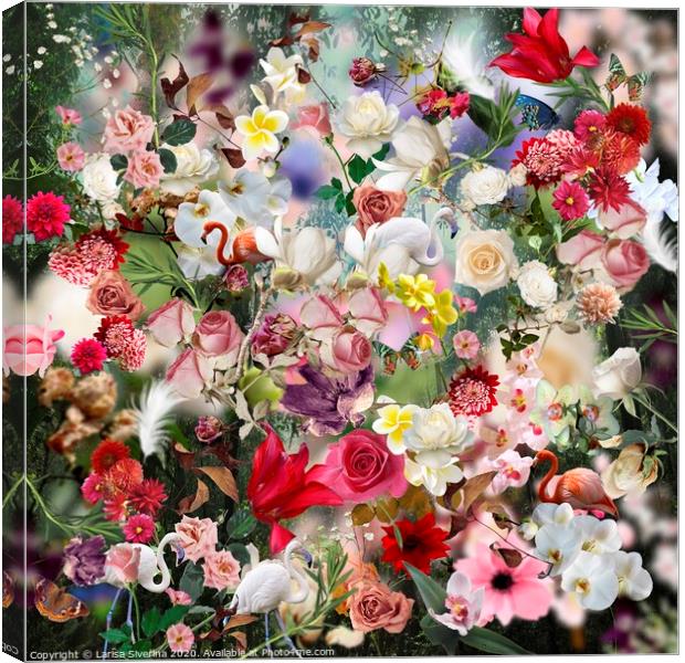 Floral collage Canvas Print by Larisa Siverina