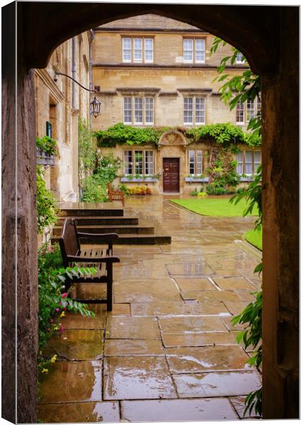 Jesus College Oxford Canvas Print by Richard Downs