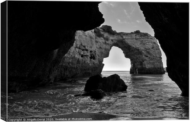 Natural Arch in Monochrome Canvas Print by Angelo DeVal