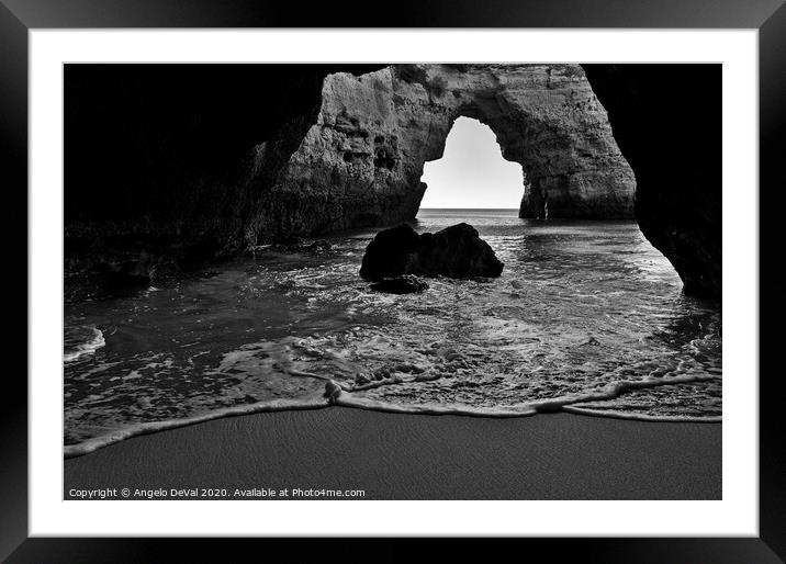 Silky Waves in Monochrome Framed Mounted Print by Angelo DeVal