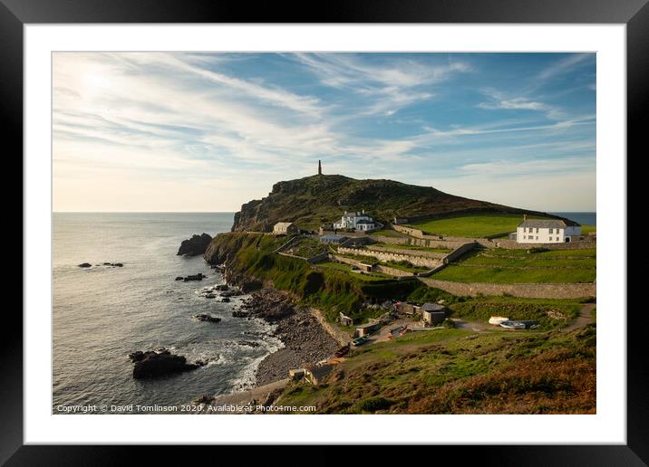 Cape Cornwall  Framed Mounted Print by David Tomlinson