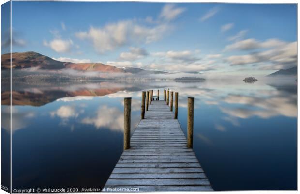 Ashness Jetty Calm Canvas Print by Phil Buckle