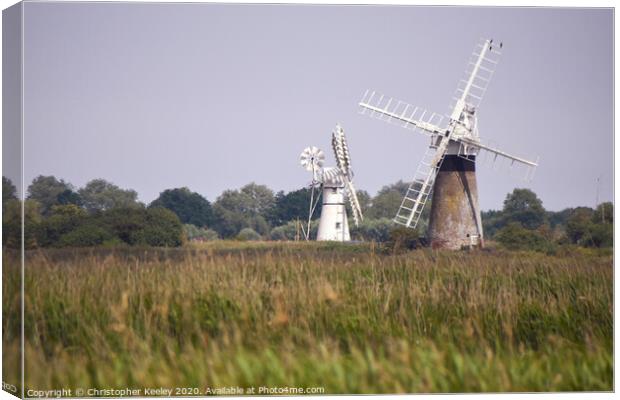 Norfolk mills Canvas Print by Christopher Keeley