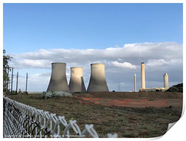 Before We Go - Didcot Cooling Towers  Print by Heather Gale