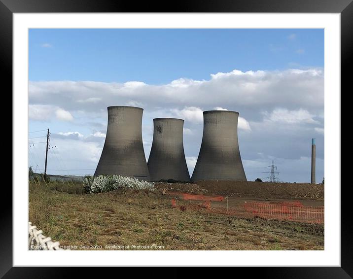 Here We Stand (for now) - Didcot Cooling Towers Framed Mounted Print by Heather Gale