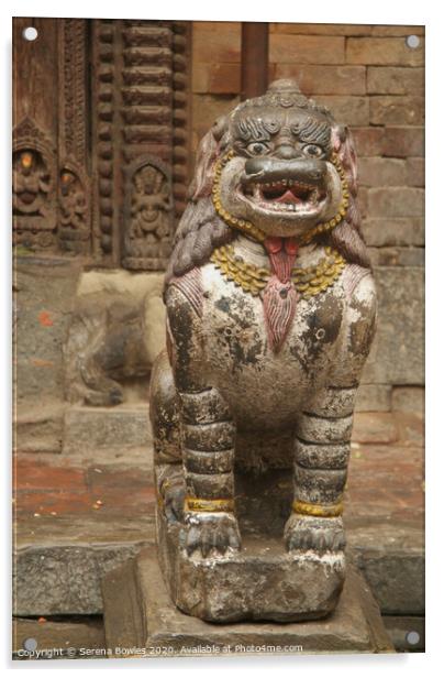 Fu Statue Kathmandu Acrylic by Serena Bowles