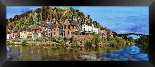 Ironbridge Town Framed Print by simon alun hark