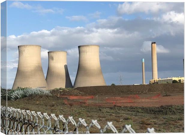 Now We Are Gone - the Didcot Cooling Towers Canvas Print by Heather Gale
