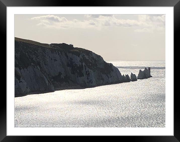 Jagged Rocks - The Needles on the Isle of Wight Framed Mounted Print by Heather Gale