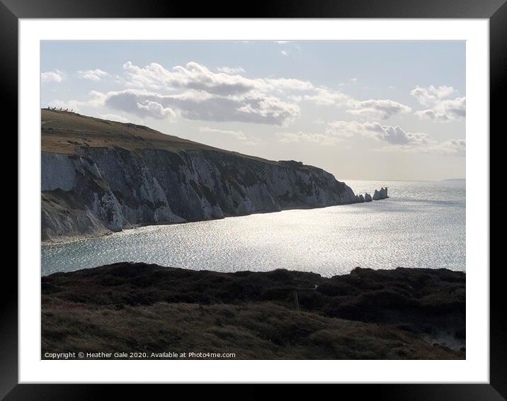 Z Landscape and Sea of The Needles Framed Mounted Print by Heather Gale