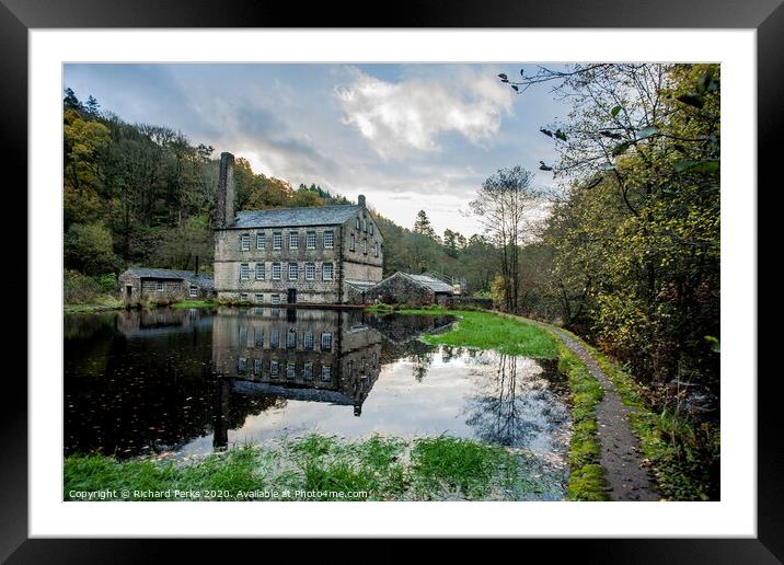 Mill in the woods Gibson Mill Framed Mounted Print by Richard Perks