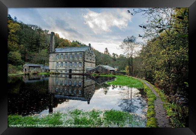 Mill in the woods Gibson Mill Framed Print by Richard Perks