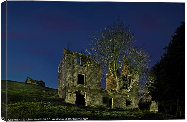 Ruined farmhouse in the Yorkshire Dales. Canvas Print by Chris North
