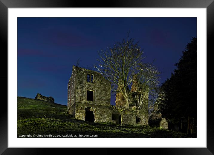 Ruined farmhouse in the Yorkshire Dales. Framed Mounted Print by Chris North