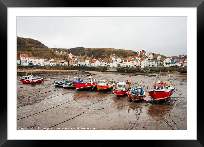 Staithes by the sea  Framed Mounted Print by Holly Burgess
