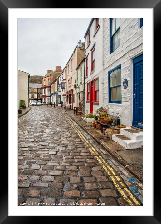 Staithes Street Framed Mounted Print by Holly Burgess