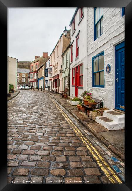 Staithes Street Framed Print by Holly Burgess