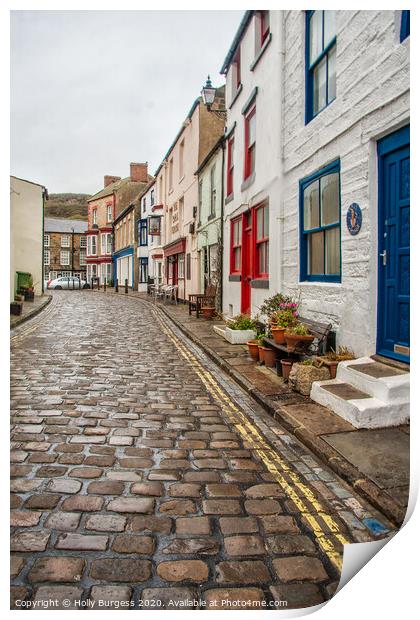 Staithes Street Print by Holly Burgess