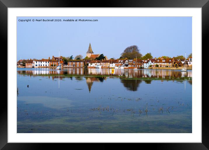 Bosham Reflections in Chichester Harbour Framed Mounted Print by Pearl Bucknall