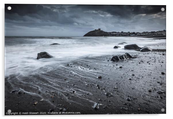 Criccieth Beach, Llyn Peninsula Acrylic by Heidi Stewart
