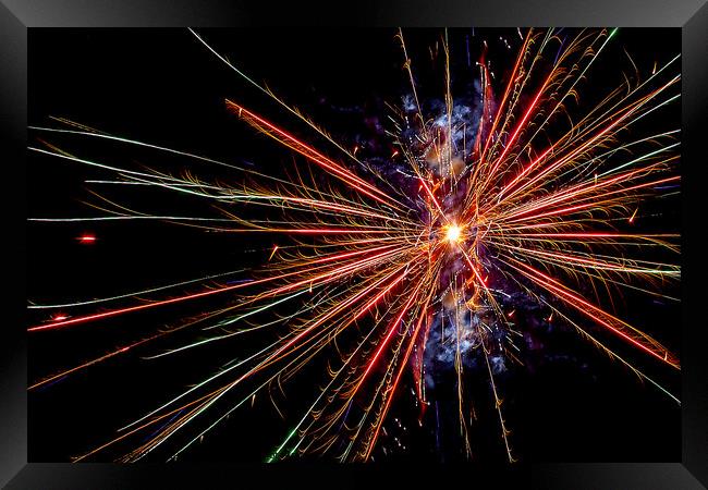 Firework explosion Framed Print by David Belcher