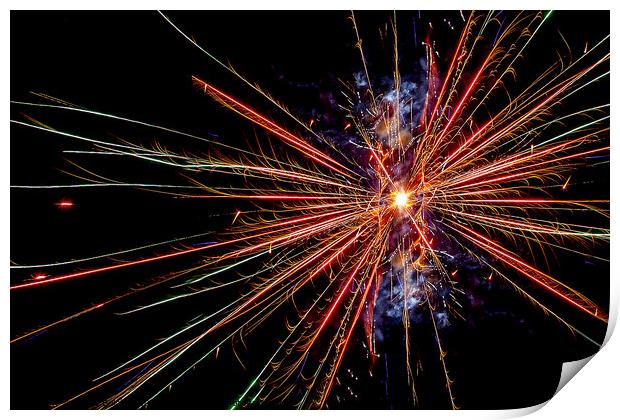 Firework explosion Print by David Belcher