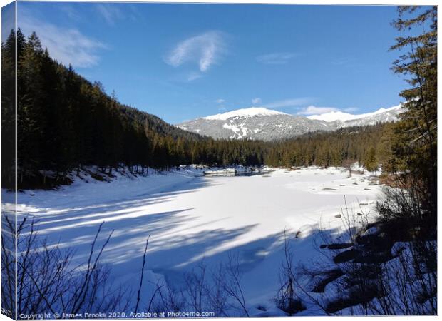 Frozen Caumasee Canvas Print by James Brooks