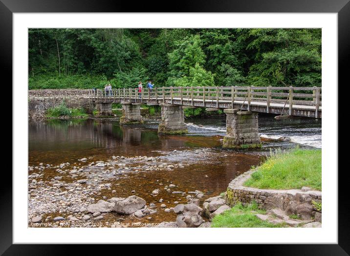 Serene Afternoon at Bolton Abbey Bridge Framed Mounted Print by Holly Burgess