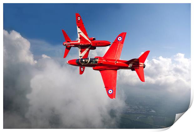Red Arrows Close Pass Print by David Stanforth