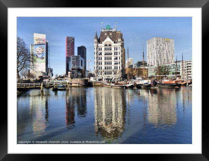 Rotterdam, the White House with reflections Framed Mounted Print by Elizabeth Chisholm
