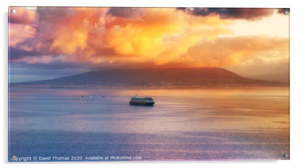  Majestic Sunrise Over The Bay Of Naples Acrylic by David Thomas