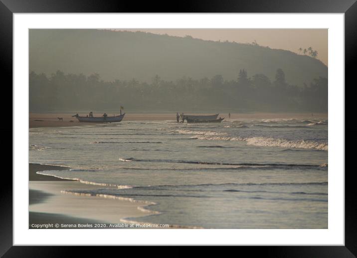 Morning Scene, Mandrem Framed Mounted Print by Serena Bowles