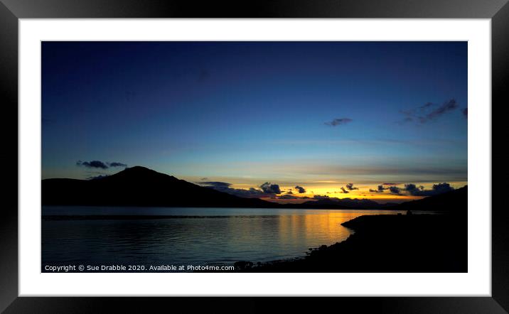 Loch Alsh sunset Framed Mounted Print by Susan Cosier