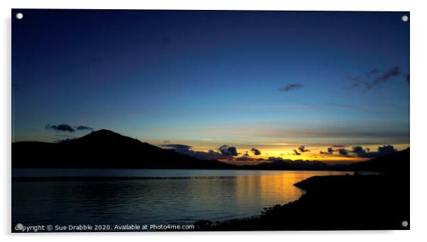 Loch Alsh sunset Acrylic by Susan Cosier