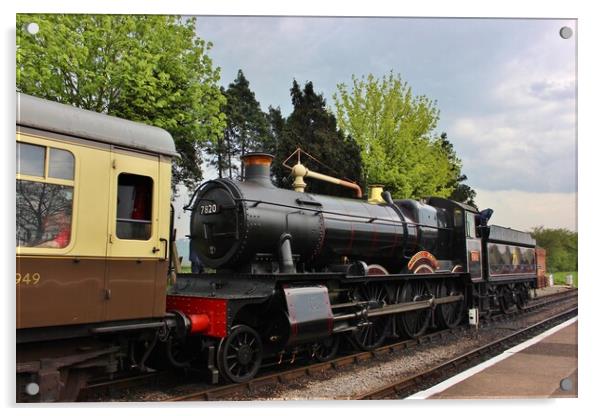 7820 Dinmore Manor Steam Locomotive Acrylic by Susan Snow