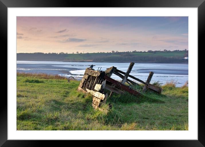 Purton Ships’ Graveyard - Rockby Framed Mounted Print by Susan Snow