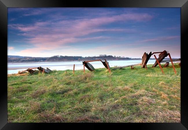 Purton Ships’ Graveyard - King / Sally of London Framed Print by Susan Snow