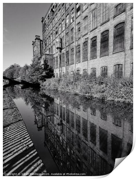 Reflection in Huddersfield Canal Print by Sarah Paddison