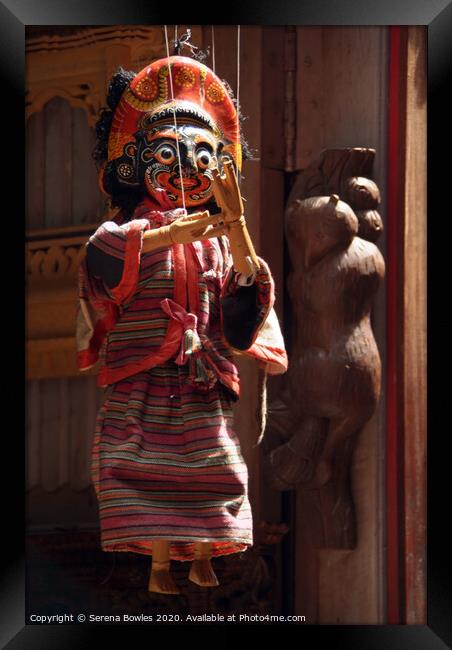 Puppet for Sale Bhaktapur Framed Print by Serena Bowles